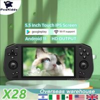 【YP】 Powkiddy X28 Handheld Video Game Console Android11 5.5 Inch  512G 450 480 PS2 GAME Supports TV OUTPUT