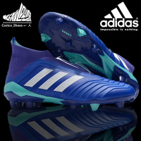 【บางกอกสปอต】Adidas_Predator 18+x Pogba FG รองเท้าฟุตซอล สนามหญ้า กลางแจ้ง ในร่ม กันลื่น สวมใส่ได้ รองเท้าฟุตบอล ฝึกซ้อม