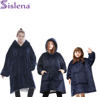 The Best Quality Oversized Double Weigh Blankets Hoodie with Sleeves Warm Sherpa Wearable Plush Giant Blanket Winter oodie