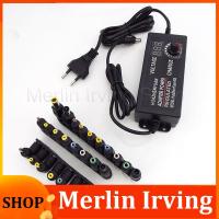 Merlin Irving Shop Adjustable Power Supply 3V 24V 3A AC DC Plug Universal Adapter AC to DC 3V 24V 9W 72W EU US with 8 tip Connectors