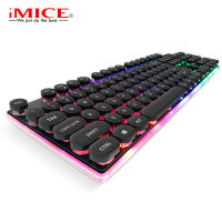 IMICE AK-700 USB Desktop Retro Punk Manipulator Feel Suspension Round Cap Gaming Luminous Gaming Keyboard Mechanical Keyboard