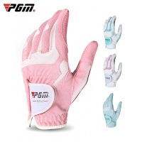 PGM Women Golf Gloves Soft Microfiber Cloth Anti-Slip Beads Breathable Gloves Factory Outdoor Sports Protetive Gloves ST018