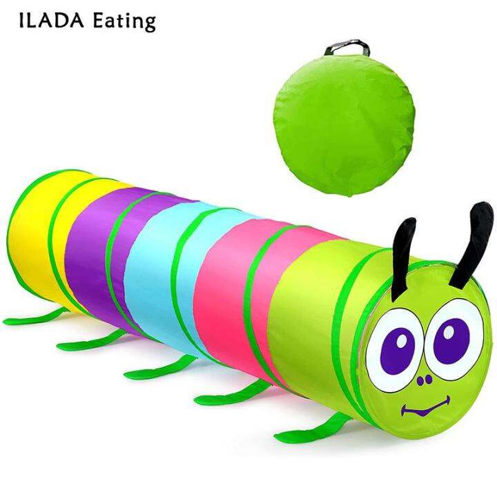 ILADA Eating 5.9ft Kids Crawl Tunnel Pop Up Crawl Through Baby Tunnel