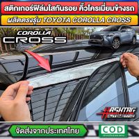 ฟิล์มกันรอยคิ้วโครเมี่ยมหลังคาข้างรถ TOYOTA COROLLA CROSS ช่วยกันรอย "จุดเสียงที่สุดของ Corolla Cross" (ชุด 1 คู่) [โตโยต้า โคโรลล่า ครอส]