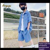 COD SDFGERTERTEEE BIU Childrens Fashion 2PCS（Tops Shorts）High Quality Korean Shorts for Kids Boys Clothes 3 To12 Year Old Blouses T-shirt for Boys Kids Terno for Teens Sale 2022 NEW B30-45