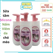 Sữa tắm trị nấm cho mèo Micona Shampoo, sữa tắm trị nấm cho chó chai 200ml - Huni Petshop