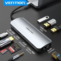 Vention USB ฮับชนิด C ไปยัง USB 3.0แท่นวางมือถือ USB C HDMI RJ45 4K สำหรับแมคบุ๊กโปรแอร์อุปกรณ์เสริม Type C 3.1 Splitter USB HUB