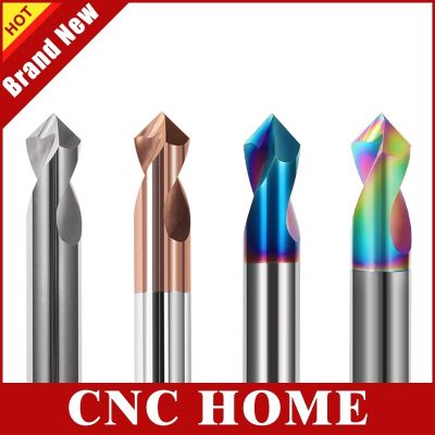 เจาะจุด 90 องศา HRC70 1-12 มม. Chamfer Mill Stub เริ่มต้นตําแหน่งศูนย์ Bit Carbide End Mill CNC Router Bit Milling Cutter