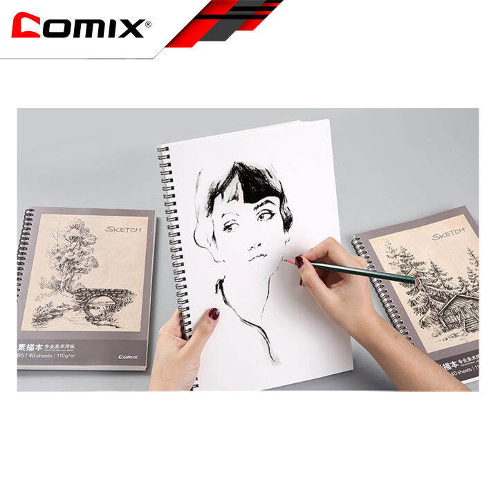 Hardcover Spiral Bound Sketchbook, 40 sheets Lazada PH
