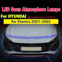 【ขายดีขายดี528】 CL สำหรับ Hyundai Elantra 2021-2022 DRL Scan FogLight Lampu Jalan กลางวันไฟตัดหมอกรถตกแต่งแถบโคมไฟแวดล้อม12V