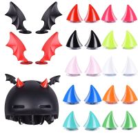 ▤﹍ Car Motorcycle Helmet Devil Horn Helmet Decoration Motocross Electric Car Helmet Cute Cat Ears Decoration Headwear Accessories