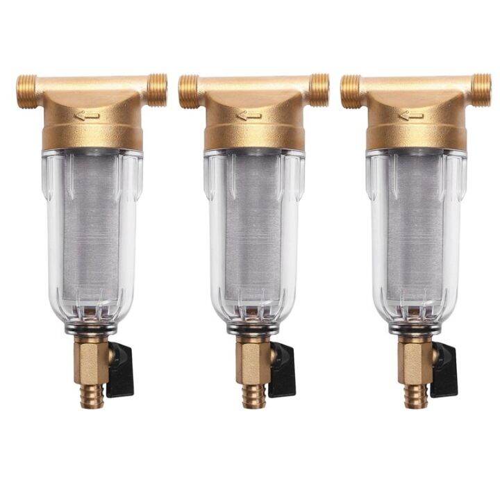 3X 4 Split-Mouth Water Filters Front Purifier Copper Lead Pre-Filter ...