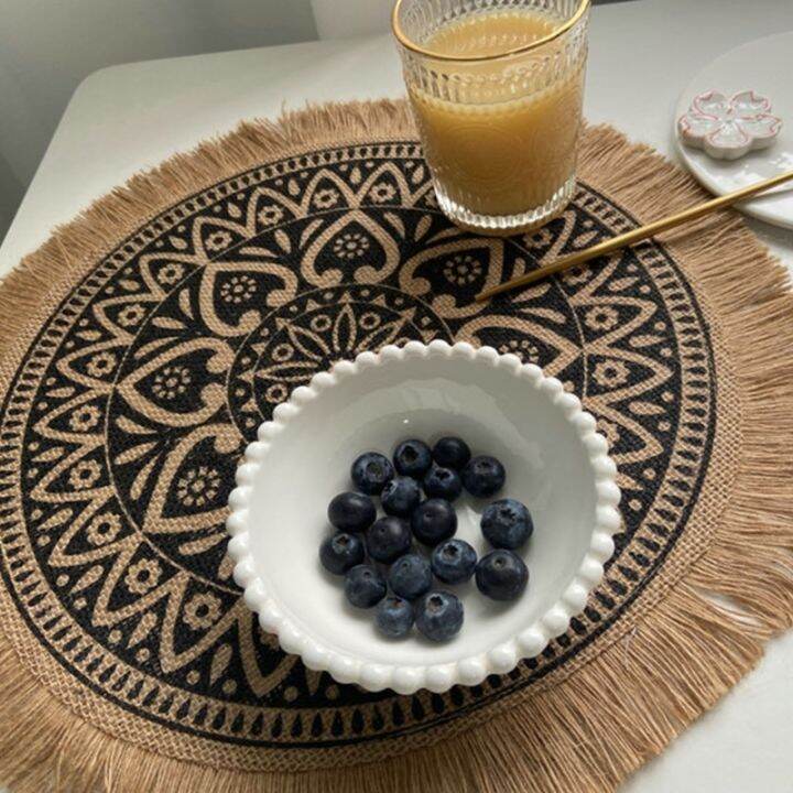 cw-mandala-round-placemat-boho-woven-macrame-fringe-tassels-table-resistant-cup-plate-coaster