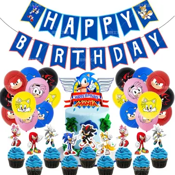 Sonic Cake Toppers Cupcake Toppers 25Pcs,Sonic Birthday Party