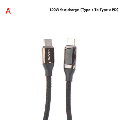 yizhuoliang สาย LED Display Pd 100W Fast CHARGING 6A USB to Type-C Phone CABLE