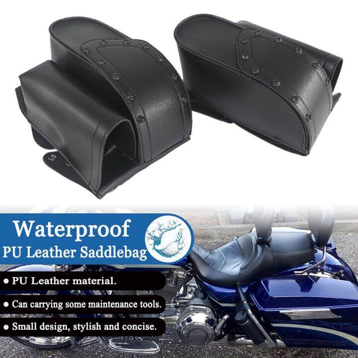 Saddlebags For Harley Road King Touring For Electra Glide PU Leather ...