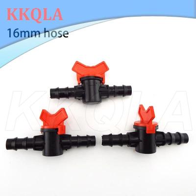 QKKQLA 16mm Garden Irrigation Water Hose Tap Connector 16 PE Hose Tube Valve Gardening Hose Waterstop Cranes