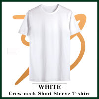 เสื้อยืดสีพื้น [Basic Series-White] ผ้านุ่มเรียบลื่น! ไม่ยับ! ไม่ย้วย!