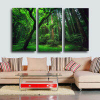 Drop Shipping HD Printed Forest green tree Painting on canvas room decoration print poster picture canvas