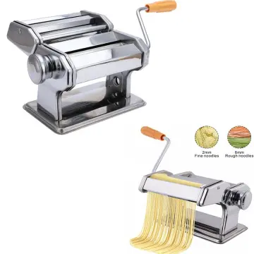 Biltek Pasta Maker Machine - Stainless Steel Hand Crank Cutter & Roller for  Fresh Pasta