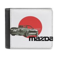 Mazda Miata Red Sun Leather Wallet Mens Wallet Purse Money Clips Miata Mazda Mx5 Jdm Japan Japanese Cars Automotive Drift