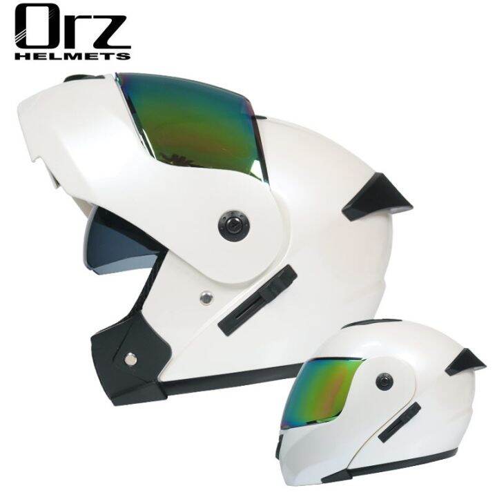ORZ Motorcycle Helmets Flip Up Helmet Full Face Motorcycle Helmets Dot