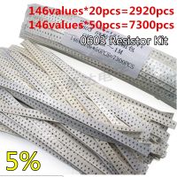 146valuesX20pcs=2920pcs X50pcs=7300pcs 0603 5%SMD Resistor Samples kit ,0R，1R~1M WATTY Electronics