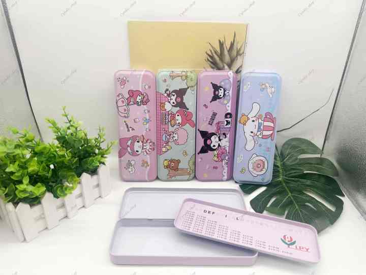 2 Layer Metal Pencil Case 55-19 KUROMI Design Tin Box School Supply ...