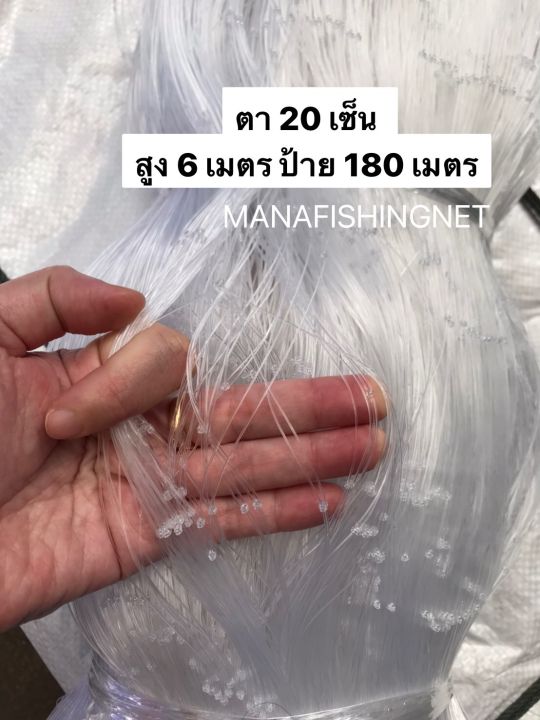 มองปลาสวาย-ข่ายดักปลาใหญ่สุดตา-20-เซ็น-ลึก-6-เมตร-ป้าย-180-เมตร