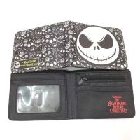 ∋▥✠ กระเป๋าสตางค์ หนัง ใบสั้น ลายการ์ตูน Jack Skellington ใส่เหรียญได้ สําหรับเด็กนักเรียนผู้ชาย และเด็กผู้หญิง