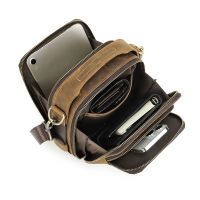 Contact S Men Shoulder Bag Vintage Genuine Leather Small Messenger Crossbody Bag Handbag Male Travel Bag For Mini 8.3 Inch
