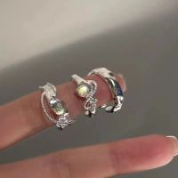 In 2023 the new tide of moonstone irregular opening ring female personality luxury senior design fashion ring