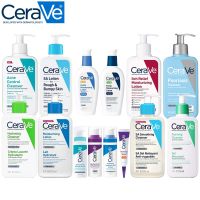 เซรั่มควบคุมสิว Cerave ผลิตภัณฑ์ดูแลผิวซีครีมโฟมล้างหน้ามีฟองน้ำยาทำความสะอาดเช้าเย็นให้ผิวบอบบางแปรงสำหรับแต่งหน้าให้ความชุ่มชื้น