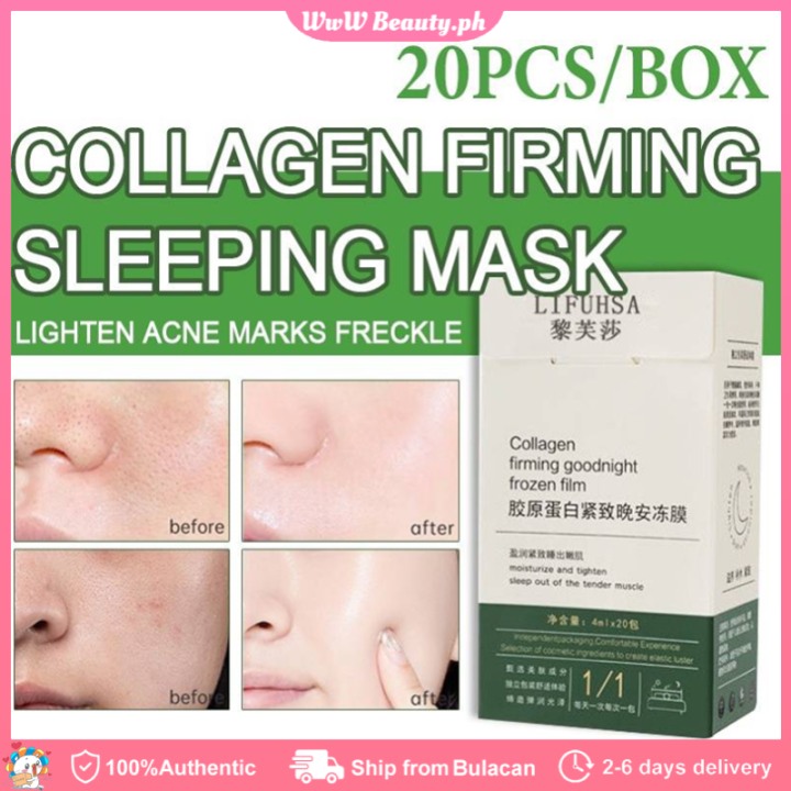 20PCS Collagen Firming Sleeping Mask Jelly Sleeping Mask Antiaging