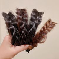 【YF】 Lazy Wig Twist Headbands for Women Wide Fishbone Braids Hairbands Handmade Retro Head Hoop Hair Styling Headwear Accessories