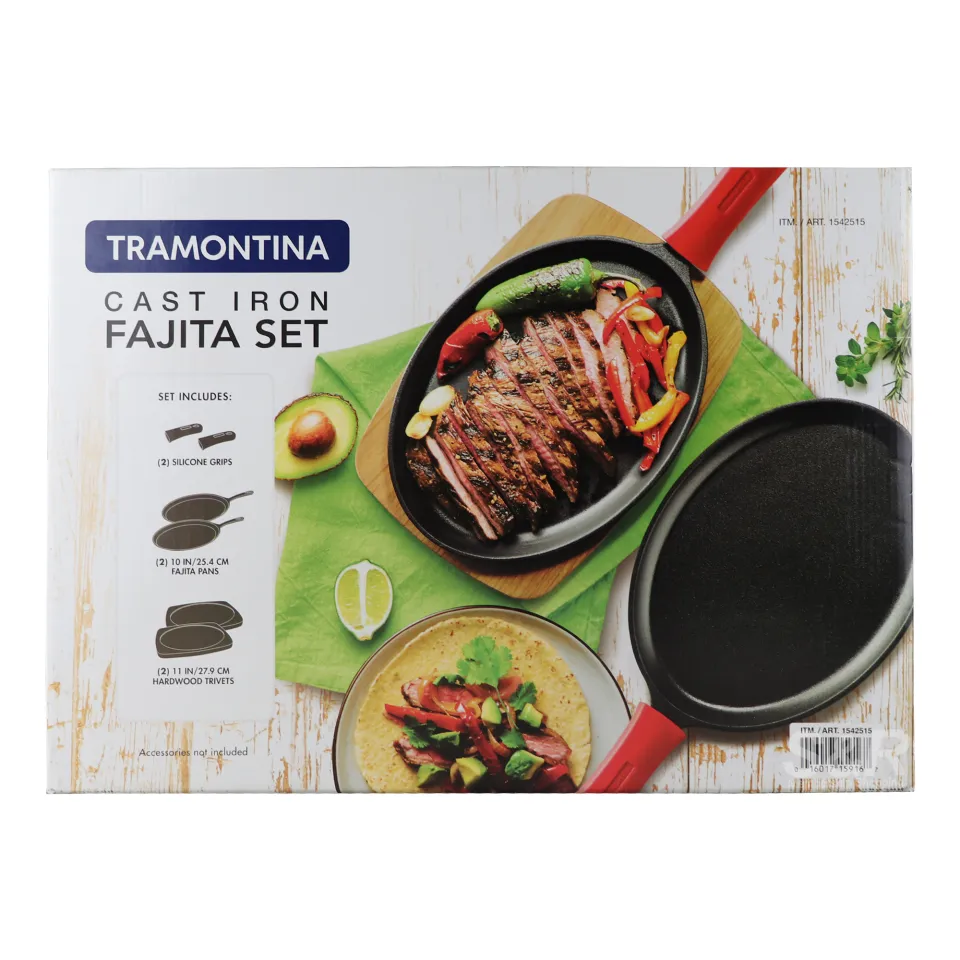 Tramontina Cast Iron Fajita Set, 2-Pack