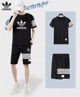 Adidasชุดสูทผ้าระบายอากาศสำหรับผู้ชายและผู้หญิงชุดกีฬาลำลอง