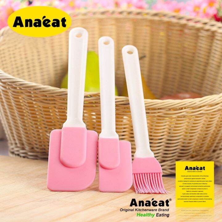 like-activities-anabeat-แปรงทาน้ำมันอุปกรณ์อบขนมซิลิโคนสีชมพูไม้พายเค้ก3ชิ้น-เซ็ต