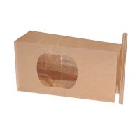 【DT】 hot  50 Pieces Bakery Bags Household Supplies Banquet Supply Window Sealing Pack Kraft Paper Bag Non-sticky Package Cookie Packs