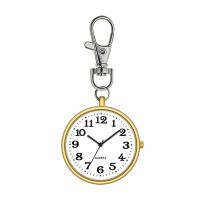 Pocket Watch Keychain Pocket Watch Fashion Unisex Round Dial Quartz Analog Nurse Keychain Pocket Silver White