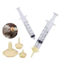 hot【DT】□☁  Newborn Feeding Nipple for Dog Hamster Pacifier Medicine Pets Oral Syringe With Silicone