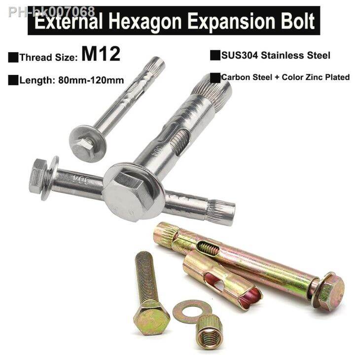 1Pc M12 External Hexagon Head Expansion Bolt Builtin Expansion Screw
