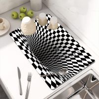 【CC】 Stereoscopic Drain Rubber Super Absorbent Drainer Mats Soft Pattern Faucet Placemat Accessories