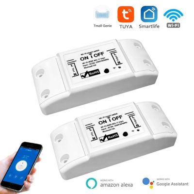 ♟ Tuya WiFi Smart Light Switch Universal Breaker Timer Smart Life APP Wireless Remote Control Modules Work Via Alexa Google Home