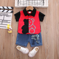 IENENS Summer 2PC Kids Baby Boys Outfit Cotton Clothes Clothing Sets Infant Boy Tee Shirt + Shorts Pants Outfits Suits Children Wears Toddler Striped Tracksuits 1 2 3 4 Years