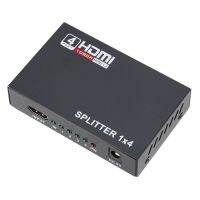 Burnell ตัวแยก HDMI ความละเอียดสูงแบบ1 In 4 Out 4ตัวแยก4อุปกรณ์สำหรับหน้าจอเดียวกัน1X4 HDMI ที่เข้ากันได้ไม่จำเป็นต้องตั้งค่า3D เข้ากันได้กับจอแสดงผล/ทีวีจอแอลซีดี/โปรเจ็กเตอร์/STB