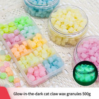 500G Glow-In-The-Dark Cat S Claw Fire Paint Wax Granules น่ารักและสวยงามโปร่งใส Fire Paint Seal Wax Granules