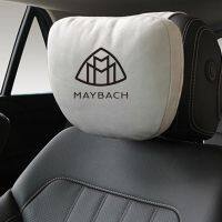 Mercedes-Benz S Class Maybach Car Seat Neck Back Pillow Embroidered Suede Headrest Neck Pillow Luxury Lumbar Support Cushion