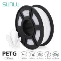 SUNLU ไส้หลอด3D 1กก. PETG ± 1.75มม. 0.02Mm 1กก./2.2LBS 3D วัสดุ PETG สำหรับ3D Printerhigh ความโปร่งใสและเงาดี