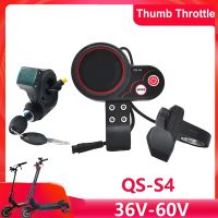 Thumb Throttle LCD Display Kit Meter Kit Plastic Meter Kit QS-S4 36V-60V +3PIN Ignition Lock Key for Zero 8 9 10 8X 10X Electric Scooter 6PIN Display